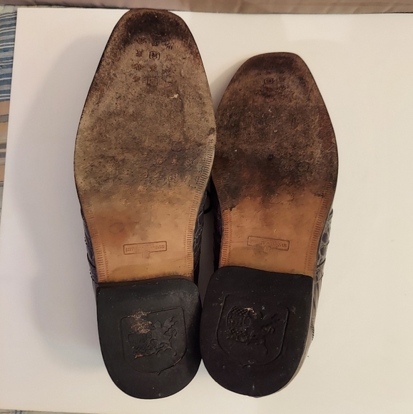 Men's croc embossed leather gray dress shoes by Stacy Adams - Picture 13 of 15